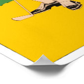 ヴィンテージゲーム及びゴシップゴルフプリント ポスター (角)