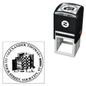 ヴィンテージゲーム盤とゲーム名差出人住所 セルフインキングスタンプ (インサイチュ)