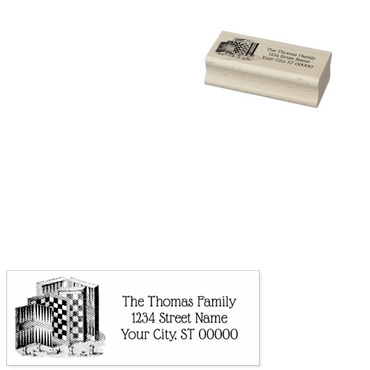 ヴィンテージゲーム盤とゲーム名差出人住所 ラバースタンプ (押印)