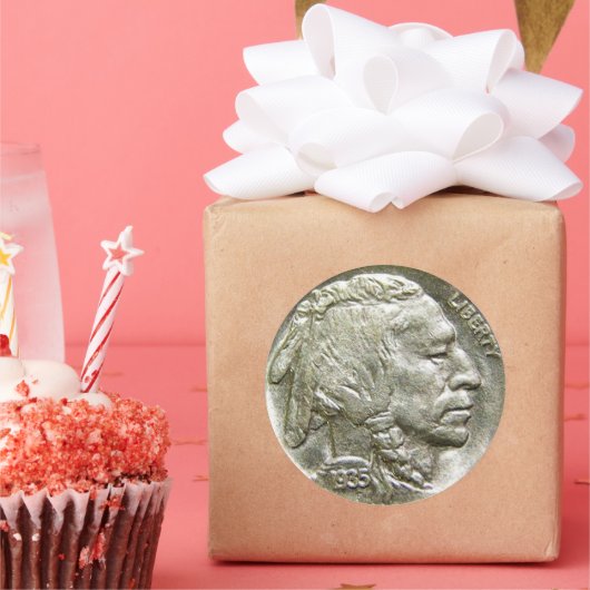 ヴィンテージコイン回収インディアンヘッドシルバーニッケル ラウンドシール (パーティー)