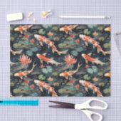 ヴィンテージコイ魚フローラ池の分離 薄葉紙 (クラフト)