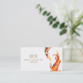 ヴィンテージコイ魚精神保健相談員 名刺 (スタンド正面)