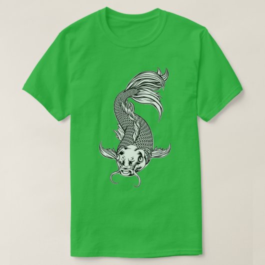 ヴィンテージコイ魚 Tシャツ (デザイン正面)