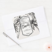 ヴィンテージコキトトロピカルパームツリー スクエアシール (封筒)