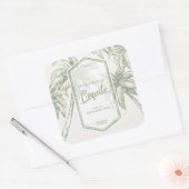 ヴィンテージコキトトロピカルパームツリー スクエアシール (封筒)