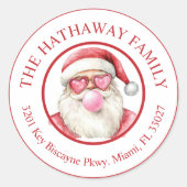 ヴィンテージコケットサンタ住所 シール (正面)