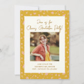 ヴィンテージコケットフローラ写真卒業パーティー 招待状 (正面)