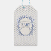 ヴィンテージコケットブルーボウフローラ ギフトタグ (裏面)