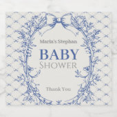 ヴィンテージコケットブルーボウフローラ スパークリングワインラベル (シングルラベル)