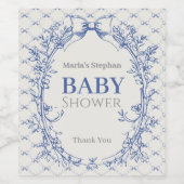 ヴィンテージコケットブルーボウフローラ ワインラベル (シングルラベル)