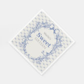 ヴィンテージコケットブルーボウsweet sixteen スタンダードランチョンナプキン (角)