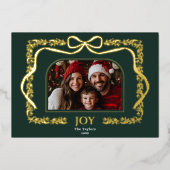 ヴィンテージコケットボーグリーナリーファミリーフォトフレーム 箔招待状 (正面)