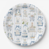 ヴィンテージコケット フランスのナーセリー ベイビーシャワー ペーパープレート (正面)