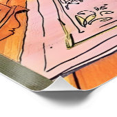 ヴィンテージコケ名門私立校風のット女子の光沢ポスター ポスター (コーナー)