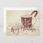 ヴィンテージココアメリークリスマス ポストカード (正面/裏面)