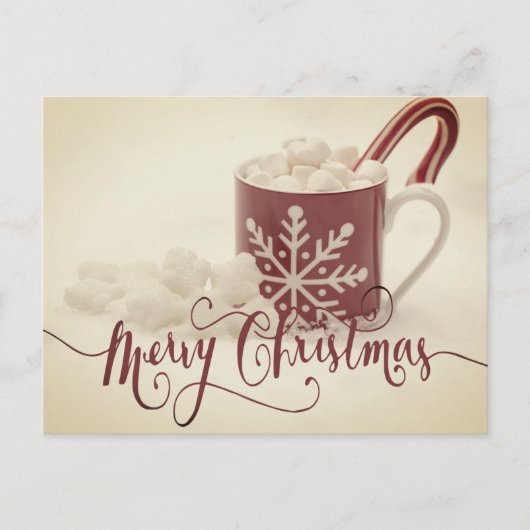 ヴィンテージココアメリークリスマス ポストカード (正面)
