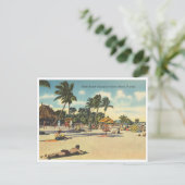 ヴィンテージココナッツグローブタヒチビーチマイアミフロリダ ポストカード (スタンド正面)
