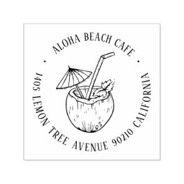 ヴィンテージココナッツジュース名前をカスタムする差出人住所 セルフインキングスタンプ