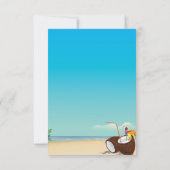 ヴィンテージココナッツドリンクウェディング招待 招待状 (裏面)