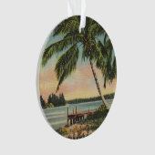 ヴィンテージココナッツパームズトロピカルブリーズサンセット オーナメント (正面)