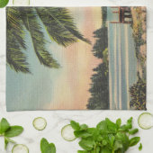 ヴィンテージココナッツパームズトロピカルブリーズサンセット キッチンタオル (折り畳み)