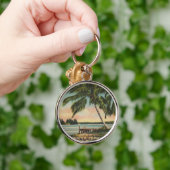 ヴィンテージココナッツパームズトロピカルブリーズサンセット キーホルダー (手)