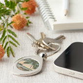 ヴィンテージココナッツパームズトロピカルブリーズサンセット キーホルダー (側面)