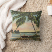ヴィンテージココナッツパームズトロピカルブリーズサンセット クッション (ブランケット)