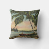 ヴィンテージココナッツパームズトロピカルブリーズサンセット クッション (裏面)