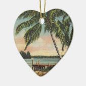 ヴィンテージココナッツパームズトロピカルブリーズサンセット セラミックオーナメント (左)