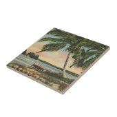 ヴィンテージココナッツパームズトロピカルブリーズサンセット タイル (側面)