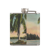 ヴィンテージココナッツパームズトロピカルブリーズサンセット フラスク (裏面)