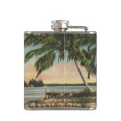 ヴィンテージココナッツパームズトロピカルブリーズサンセット フラスク (裏面)