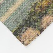 ヴィンテージココナッツパームズトロピカルブリーズサンセット フリースブランケット (角)