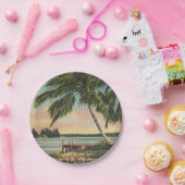 ヴィンテージココナッツパームズトロピカルブリーズサンセット ペーパープレート (パーティー)