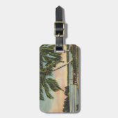 ヴィンテージココナッツパームズトロピカルブリーズサンセット ラゲッジタグ (正面縦)