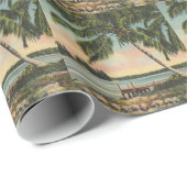 ヴィンテージココナッツパームズトロピカルブリーズサンセット ラッピングペーパー (ロールコーナー)