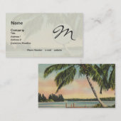 ヴィンテージココナッツパームズトロピカルブリーズサンセット 名刺 (正面/裏面)