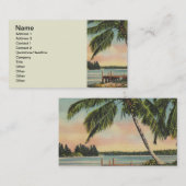 ヴィンテージココナッツパームズトロピカルブリーズサンセット 名刺 (正面/裏面)