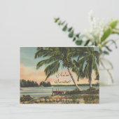ヴィンテージココナッツパームズトロピカルブリーズサンセット 招待状 (スタンド正面)