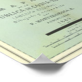 ヴィンテージコスタリカの地図 ポスター (角)