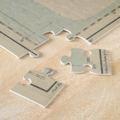 ヴィンテージコスタリカの地図（1896年） ジグソーパズル (側面)