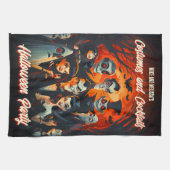 ヴィンテージコスチュームとカクテルハローウィンパーティ キッチンタオル (横)