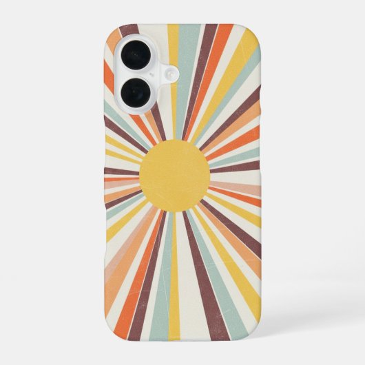 ヴィンテージコズミックサン iPhone 16ケース (裏面)