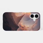 ヴィンテージコズミックランドスケープ iPhone 16ケース (裏面横)