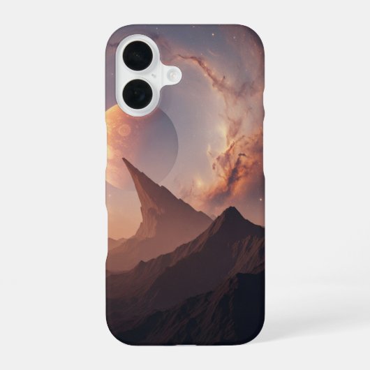 ヴィンテージコズミックランドスケープ iPhone 16ケース (裏面)
