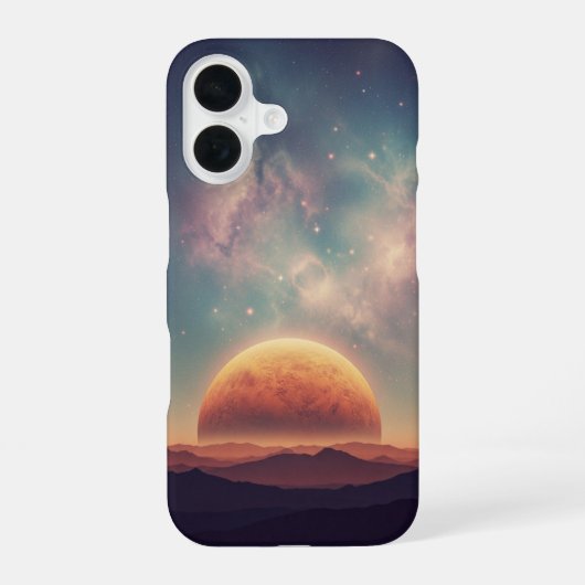 ヴィンテージコズミックランドスケープ iPhone 16ケース (裏面)
