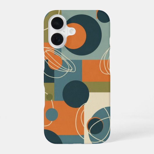 ヴィンテージコズミック地図パターン iPhone 16ケース (裏面)
