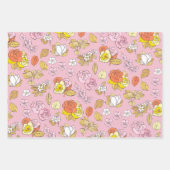 ヴィンテージコタゲコア美的ピンクの花柄 ラッピングペーパーシート (正面)