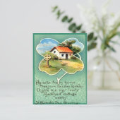 ヴィンテージコテージアイリッシュクロスサンパトリックのデイカード ポストカード (スタンド正面)